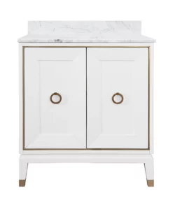 Worlds Away Larson Vanity White