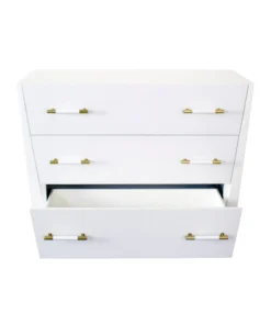 Worlds Away New Arrivals Liam Chest White Lacquer