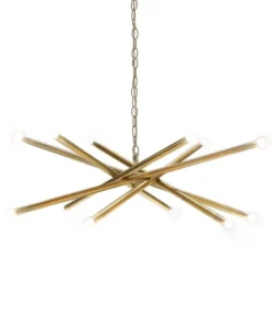 Worlds Away Luisa Chandelier Antique Brass