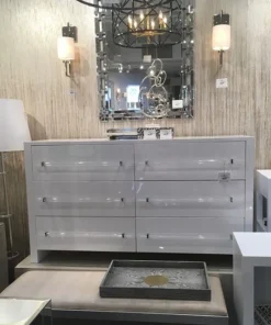 Worlds Away New Arrivals Luke Chest Grey Cerused Oak