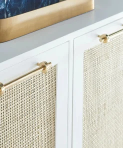 Worlds Away Macon 4 Door Cabinet White Lacquer New Arrivals