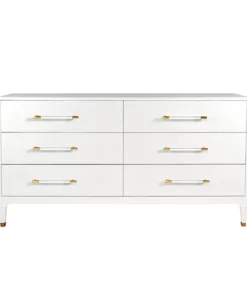 Worlds Away Maren Chest White Linen