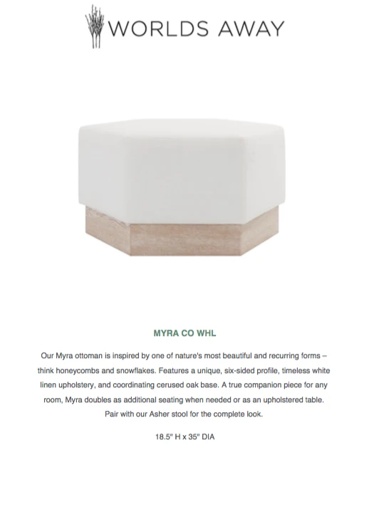 Worlds Away New Arrivals Myra Ottoman Cerused Oak White Linen 9 Worlds Away New Arrivals Myra Ottoman Cerused Oak White Linen