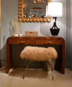 Worlds Away Marlowe Stool Fur New Arrivals