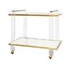 Worlds Away New Arrivals Pierce Bar Cart Acrylic And Antique Brass