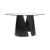 Worlds Away Portia Dining Table Black Powder Coat