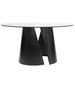 Worlds Away Portia Dining Table Black Powder Coat