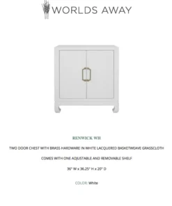 Worlds Away Renwick Chest White 13 Worlds Away Renwick Chest White