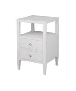 Worlds Away Roscoe Side Table White Linen New Arrivals