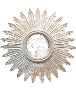 Worlds Away Santo Mirror Silver Leaf