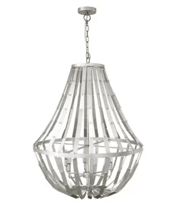 Worlds Away Serafina Chandelier Silver Leaf