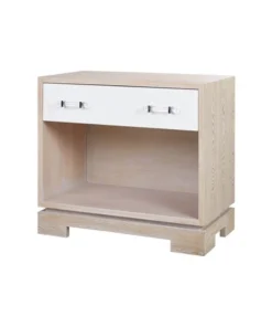 Worlds Away New Arrivals Shane Side Table Cerused Oak