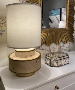 Worlds Away Sherwyn Lamp Burl Wood