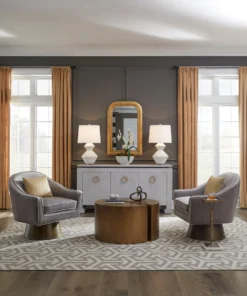 Worlds Away Dominic Chair Cream Velvet