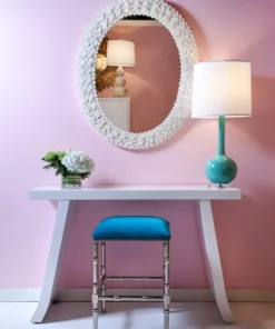 Worlds Away New Arrivals Heather Oval Wall Mirror