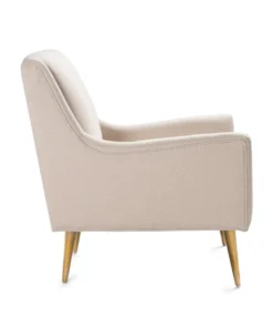 Worlds Away New Arrivals Wrenn Chair Natural And Brass