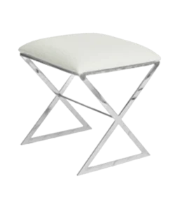 Worlds Away X Side Table Nickel And White New Arrivals