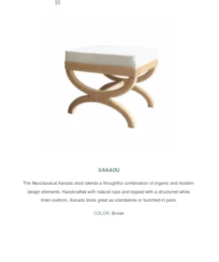 Worlds Away Xanadu Stool