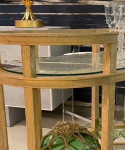 Worlds Away Zaina Bar Cart Cerused Oak