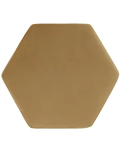 Worlds Away Myra Ottoman Brushed Brass Camel Velvet
